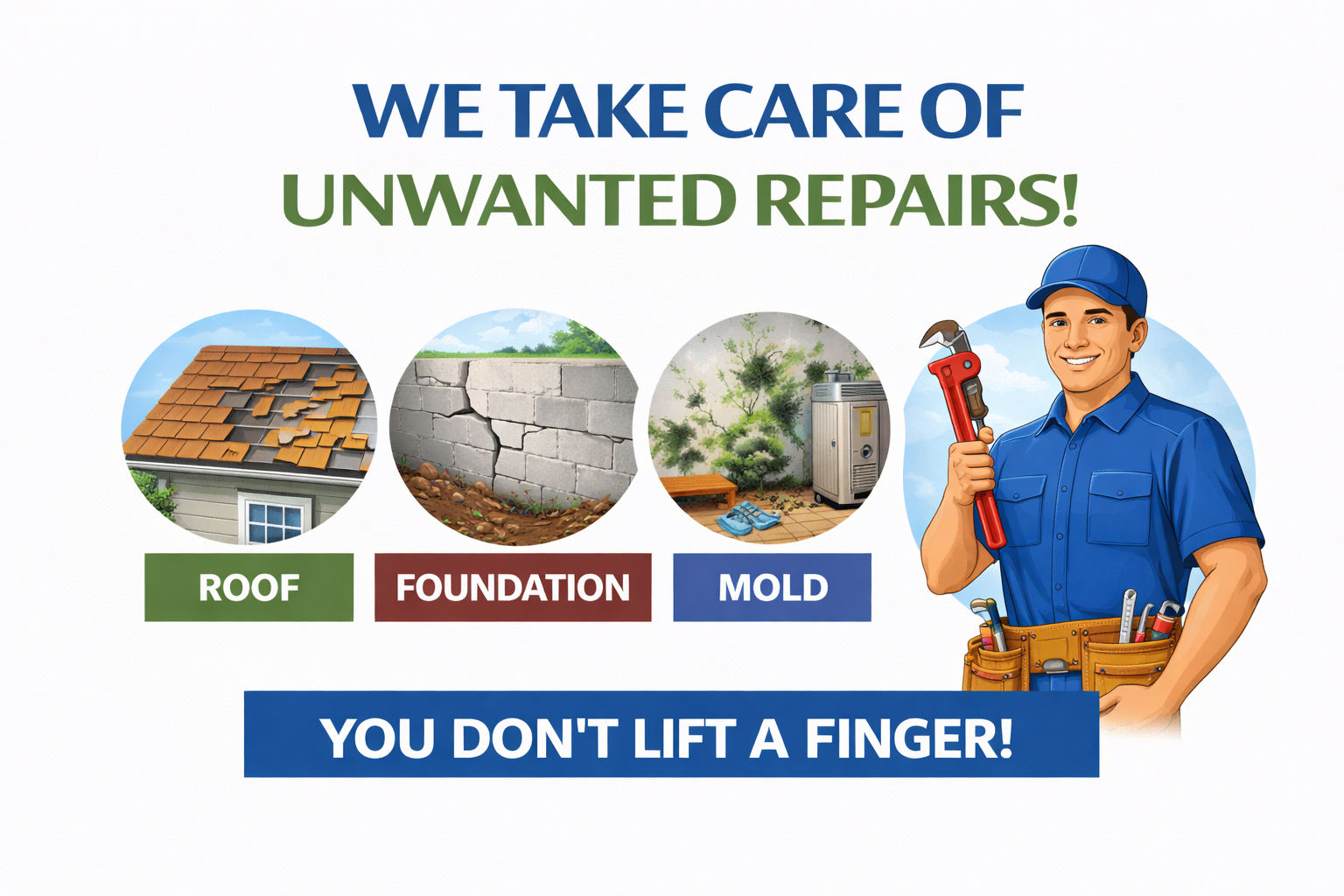We will hadle all the repairs